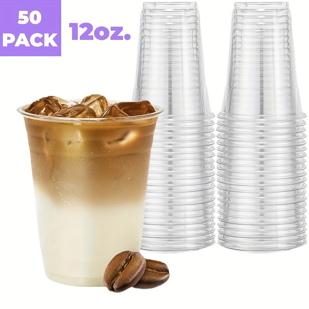 Plastic Cups With Lids And Straws, Disposable Cups For Iced Coffee,  Smoothie, Milkshake, Cold Drinks Clear - Temu Mexico