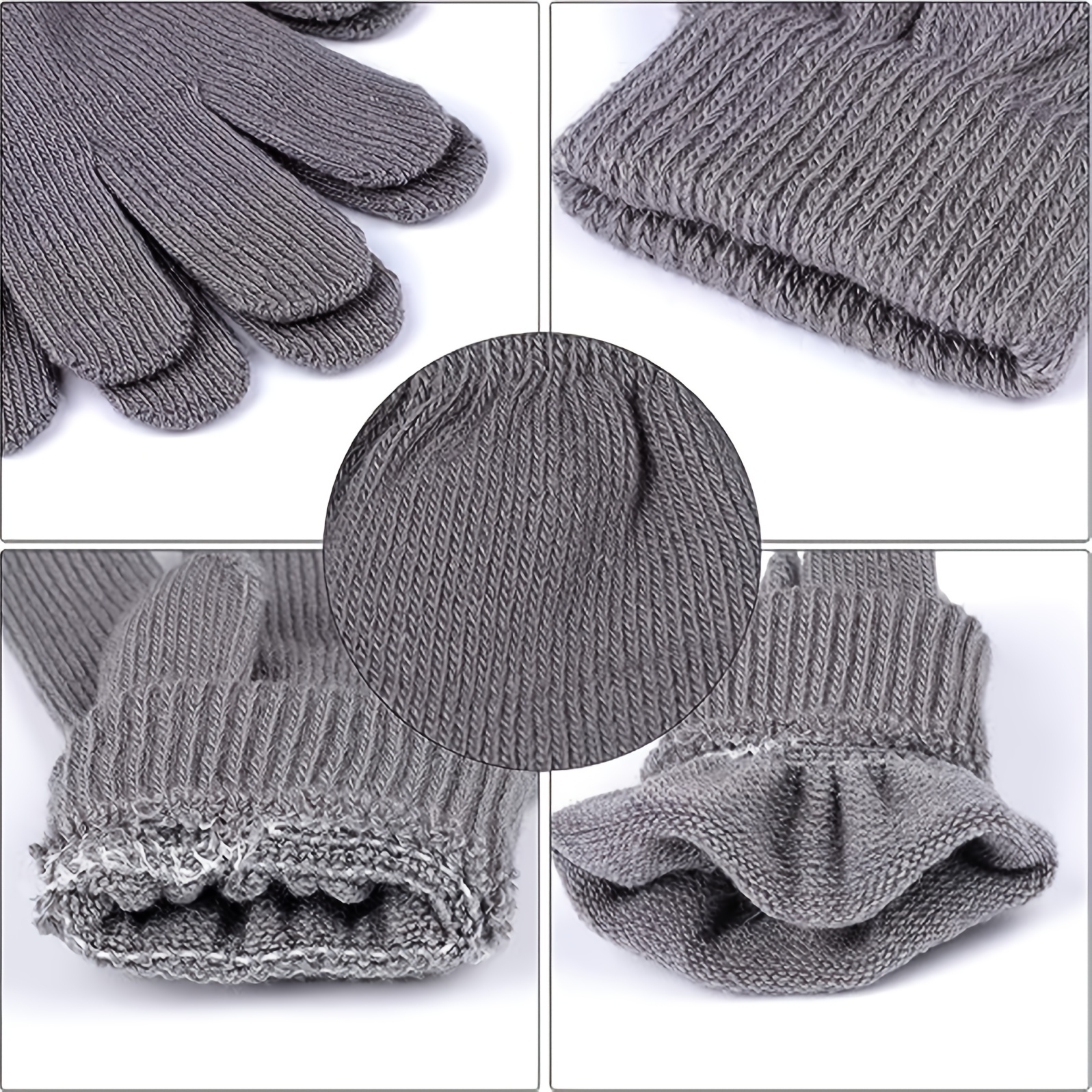 1 Paire Gants D'hiver Gants Épais Tricotés Chauds Mignons - Temu Belgium