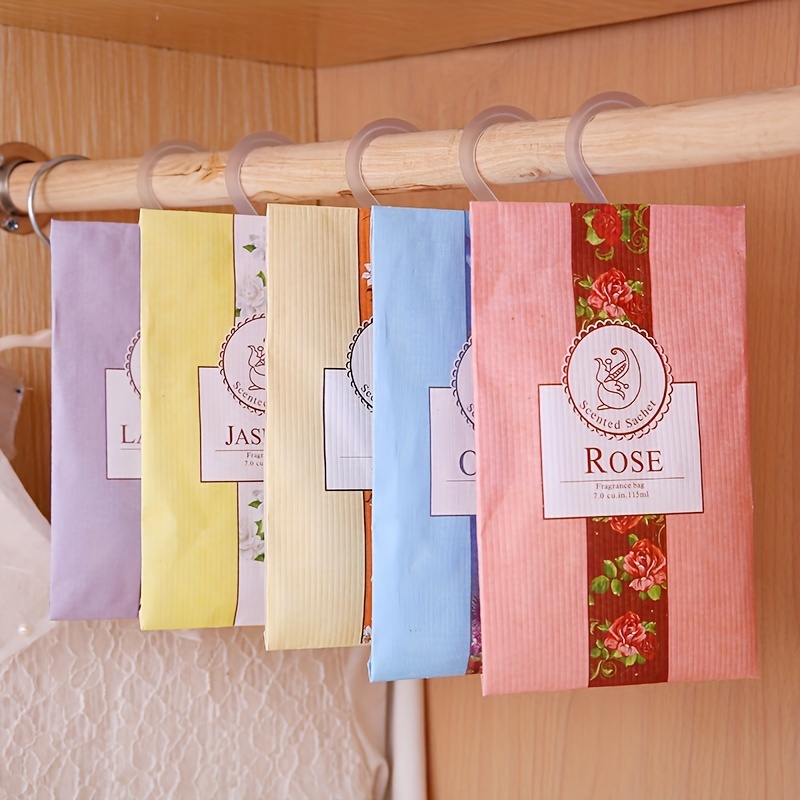 Closet Air Freshener, Flower Scented Sachets Bags For Drawer And Closet,  Fresh Scents Freshener With Hanger,room Decor - Temu