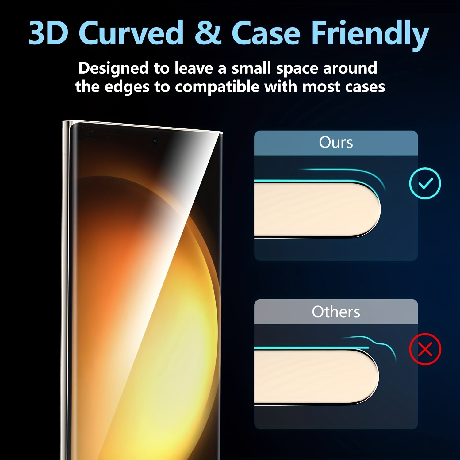 2 Protector de Pantalla Vidrio Templado Privacidad Para Samsung Galaxy S23  Ultra