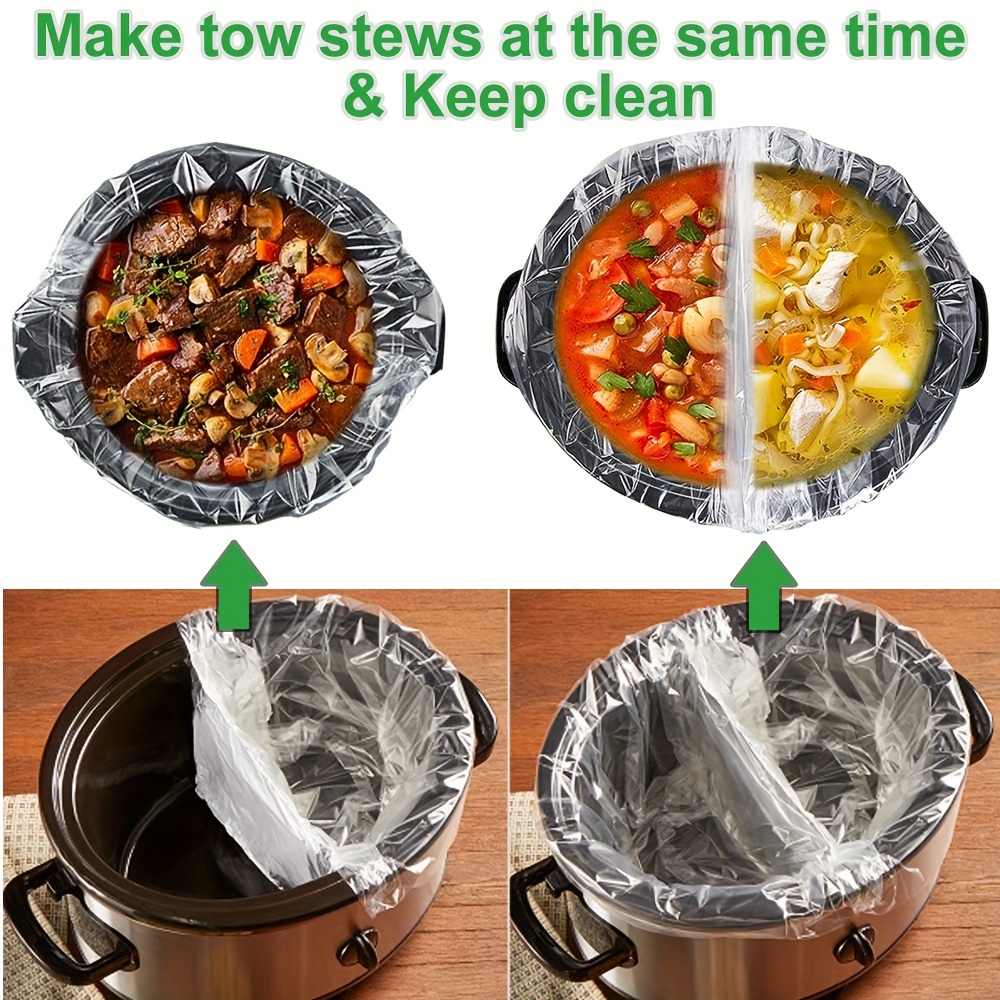 Slow Cooker Liners, Kitchen Disposable Cooking Bags, Bpa Free, For Oval Or  Round Pot, Size, Fit 3qt To 8qt - Temu