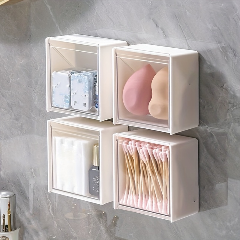 Desktop Cosmetics Storage Box Toiletries Cotton Swab - Temu