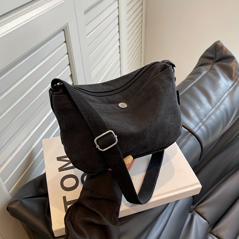 Black canvas outlet crossbody purse