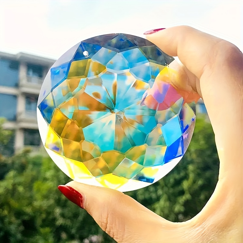 Feng Shui Crystal Sun Catcher Ball PLUS, Suncatcher, Rainbow, Multicolored,  Sun Diffuser, Prism, Well-being, Carolune 