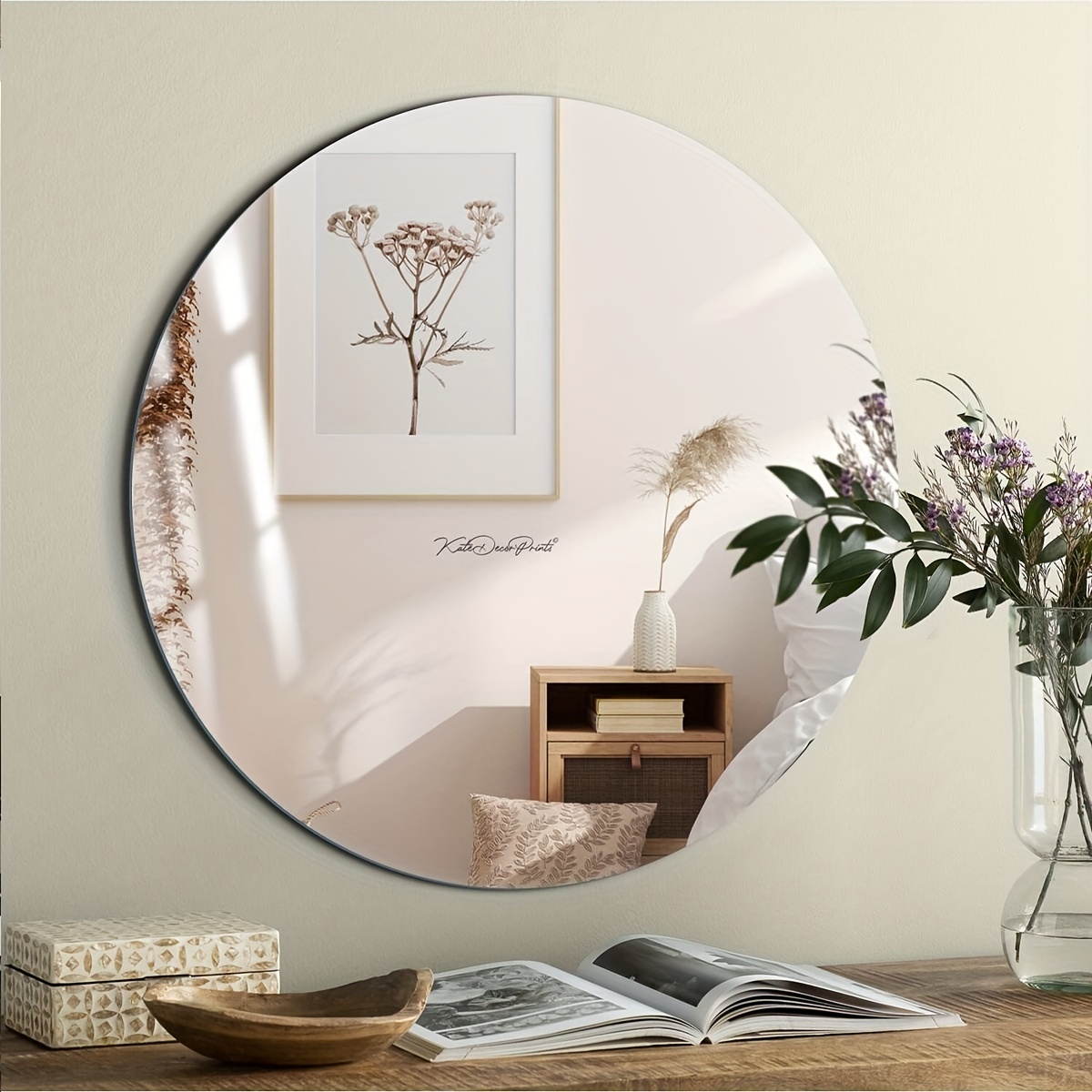 10 piezas pegatinas de pared decorativas de espejo acrílico, Moda de Mujer