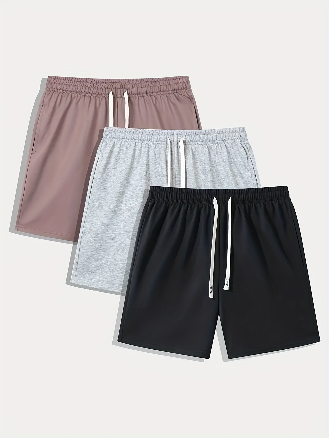 3 Piezas Pantalones Cortos Estilo Casual Color Sólido - Temu Chile