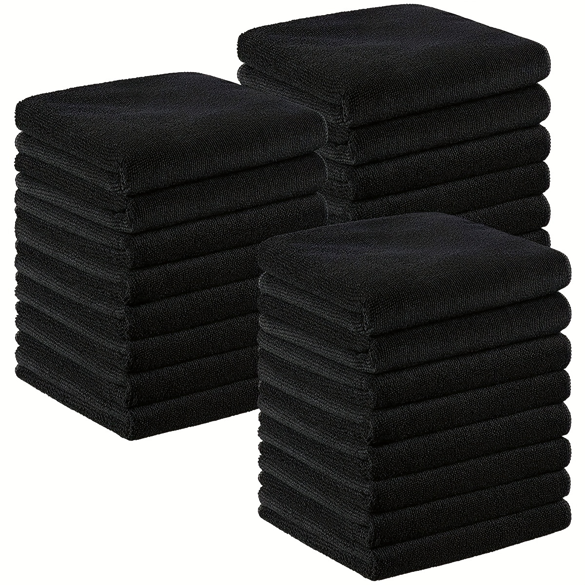 

Black Thinckened Hair Dry Towel Salon Barber Household Quick Dry Microfiber Towel