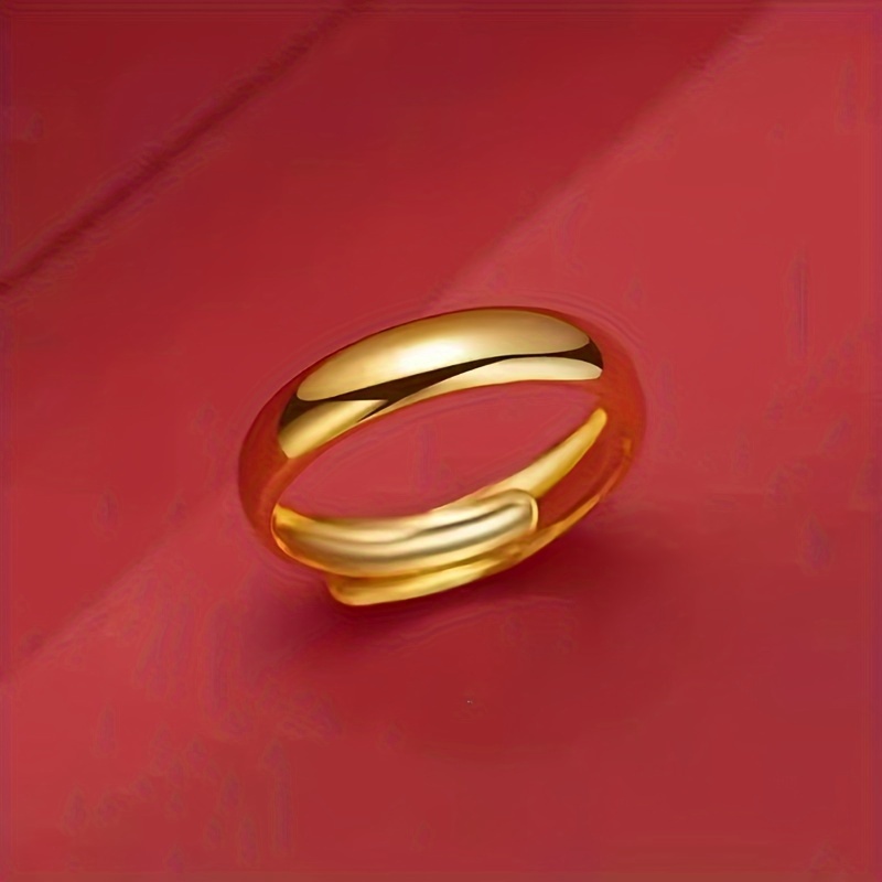 Anillo Dedo Abierto Ajustable En Forma C rculo Chapado En Temu