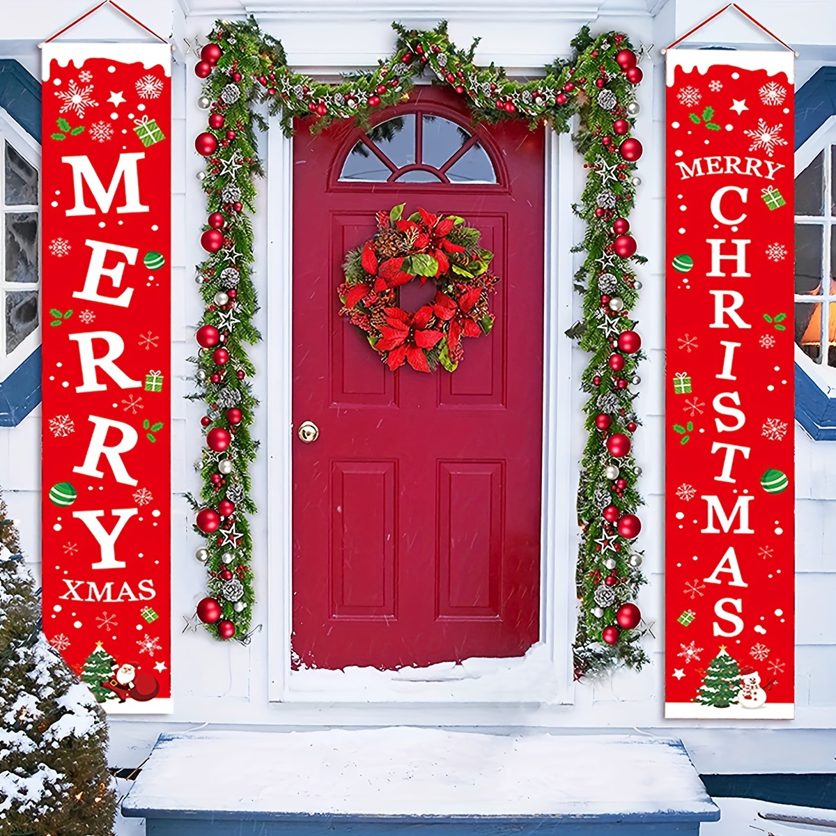 New Christmas Couplets Christmas Party Party Decorations Temu United