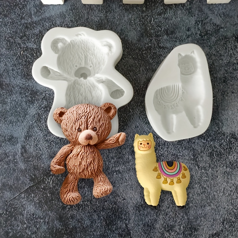 

1pc, Cartoon Chocolate Mold, 3d Silicone Mold, Cute Bear Candy Mold, Lamb Fondant Mold, For Diy Cake Decorating Tool, Baking Tools, Kitchen Gadgets, Kitchen Accessories, Home Kitchen Items