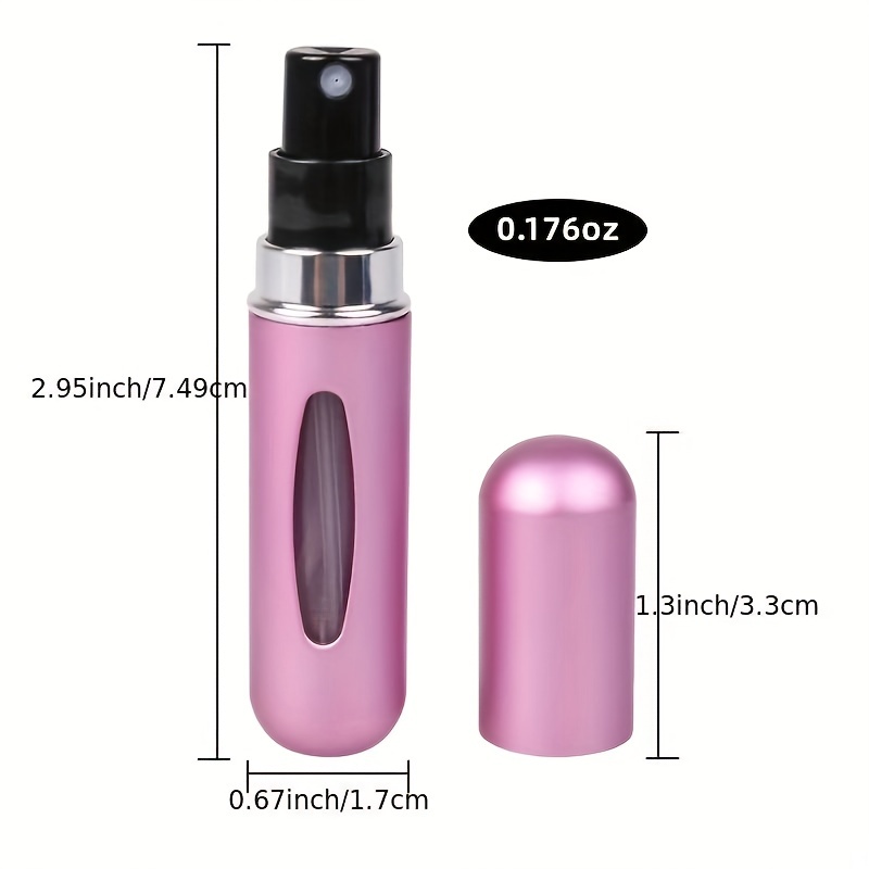 5PCS 5ml Perfume Spray Bottle Portable Atomizer Refillable Mini Bottles