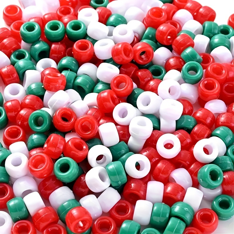 Red And White Round Acrylic Beads For Jewelry Making - Temu