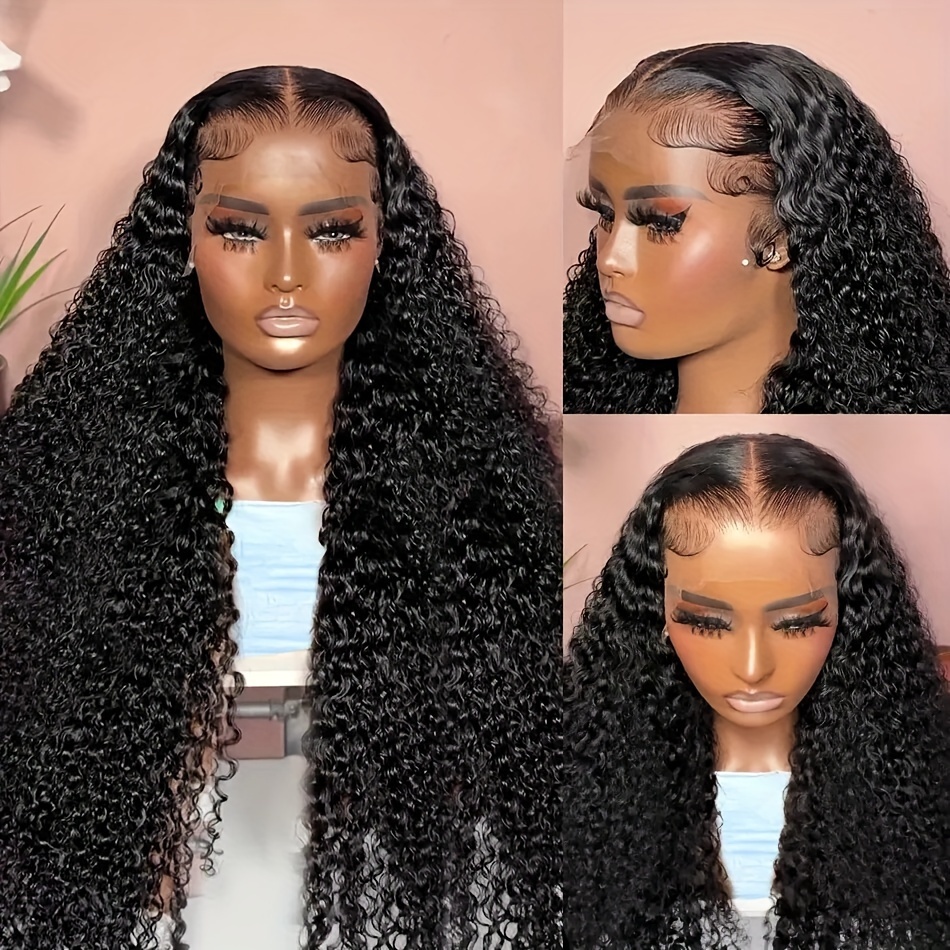  32-Inch 13x6 HD Deep Wave Lace Front Wigs Human Hair Wigs for  Women 180% Density Brazilian Virgin Transparent Deep Curly Lace Frontal  Wigs Human Hair Pre Plucked With Baby Hair