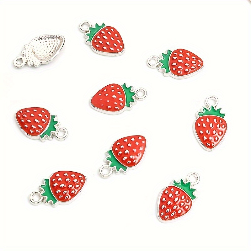 15pcs Enamel Charms Fruit Charms Apple Orange Pendants For Jewelry Making  Supplies DIY Bracelets Necklaces Handmade