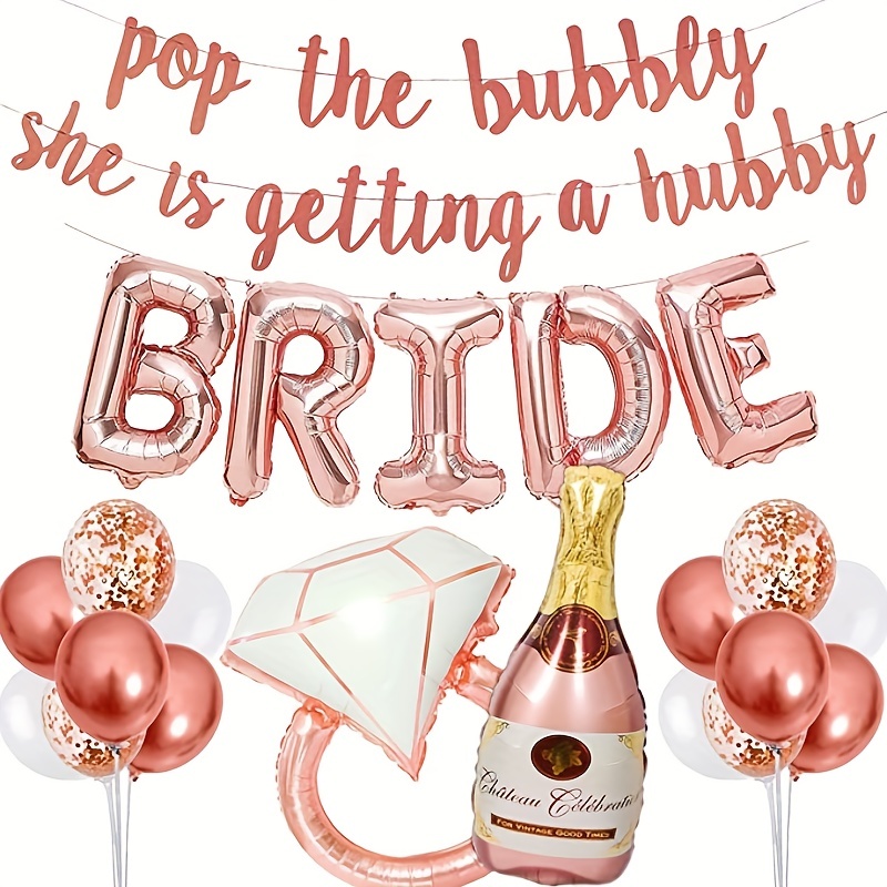 Bride To Be Cups Straws Bridal Shower Party Plastic Cups Rose Gold
