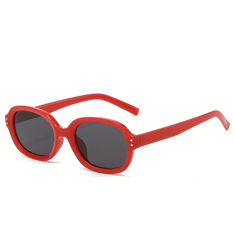 Retro Thick Frame Sunglasses Red