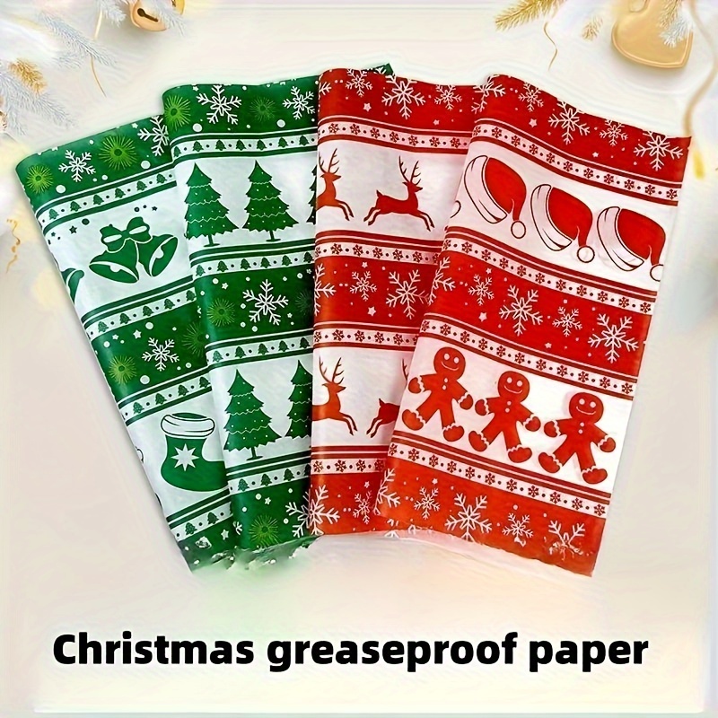 Christmas Wax Paper Sheets Grease Resistant Food Wrapping - Temu