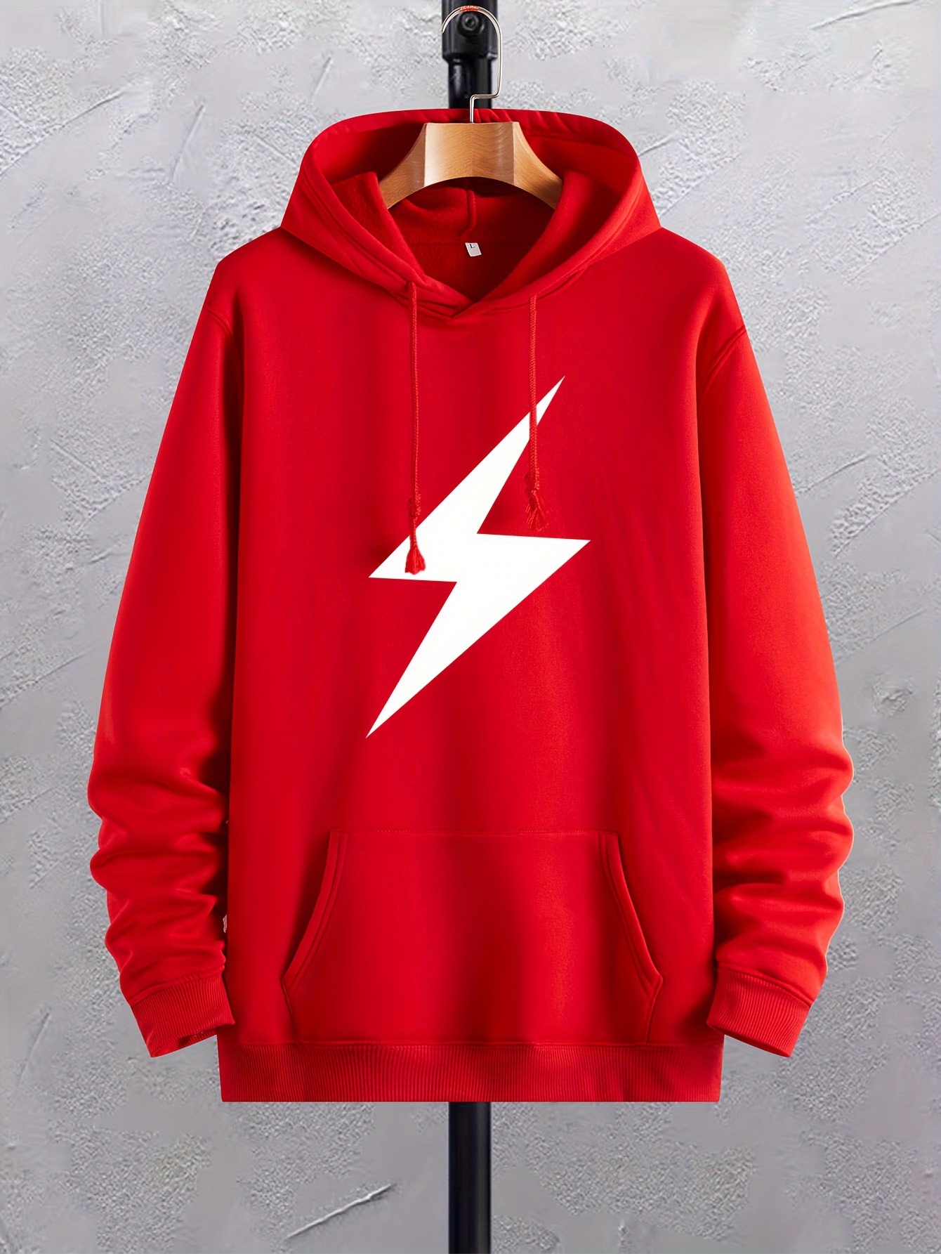 sudadera capucha estampado rayos sudaderas capucha geniales Temu