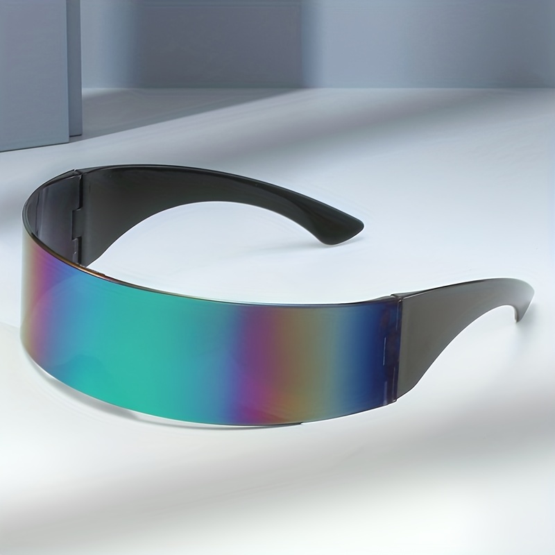 Key West Unisex Mirrored Rimless Sunglasses- Vaporwave Futuristic