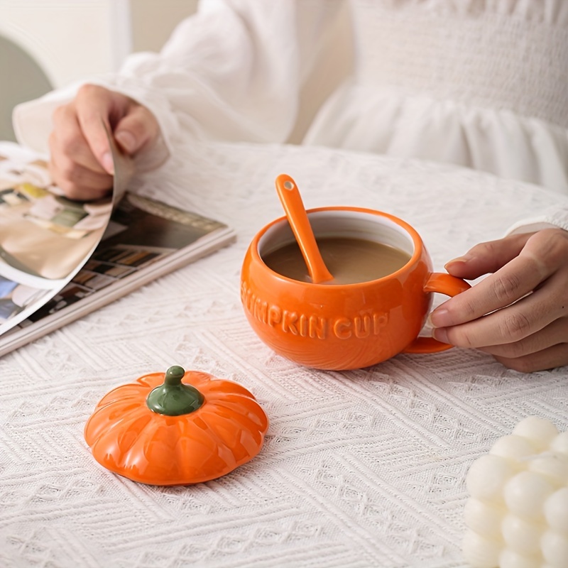 Kawaii Pumpkin Pattern Heat resistant Glass Mug With Handle - Temu