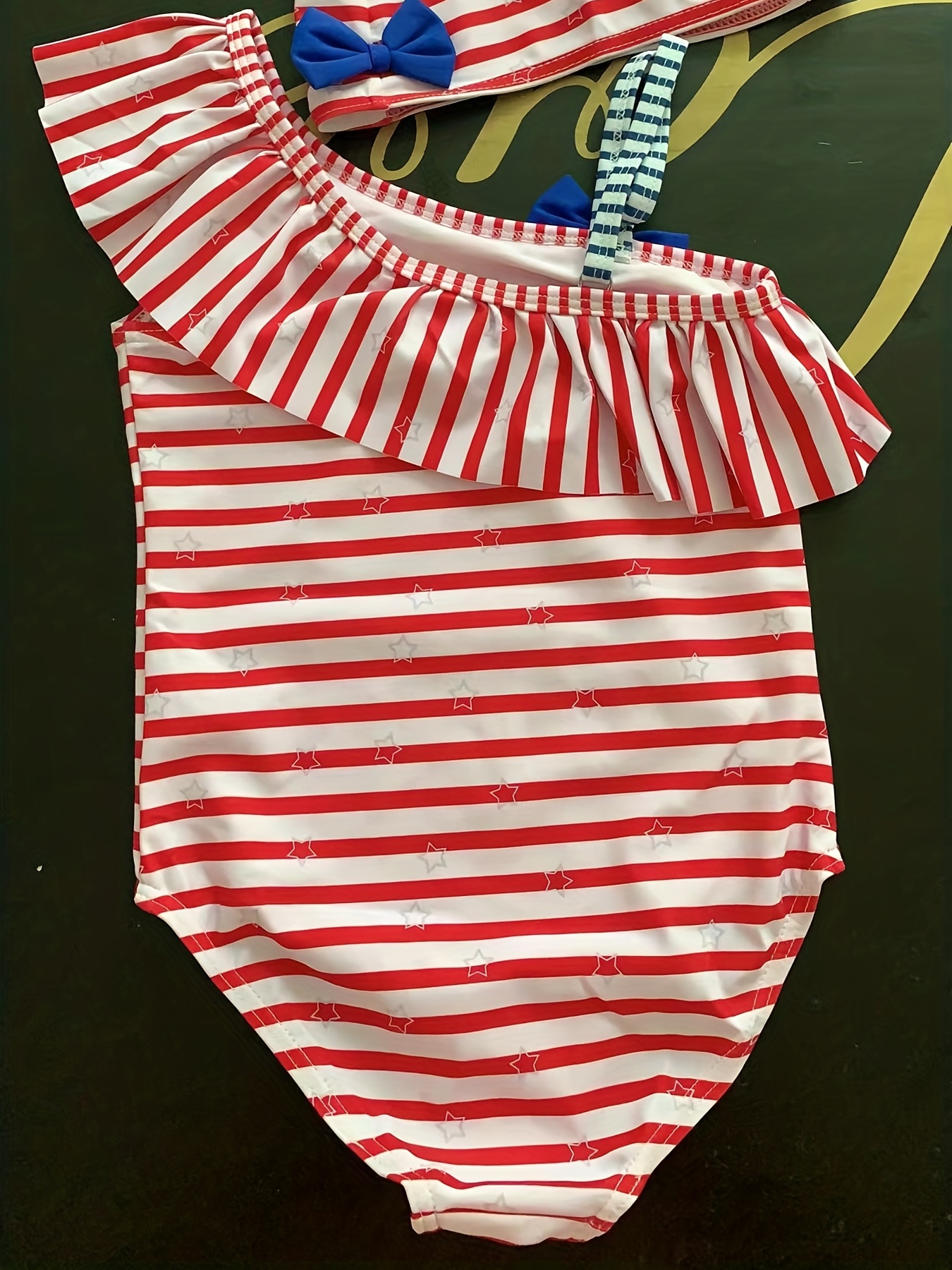 Red, White, and Cute Bathing Suit