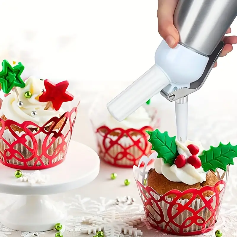 professional whipped cream dispenser portable easy to use aluminum foam maker for desserts coffee shops ice cream maker ice cream maker machine details 0