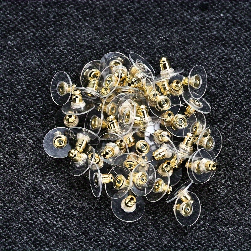 100Pcs Heart Shaped Clear Earring Backs Silicone Earring Backs Stoppers for  DIY Jewelry Earrings