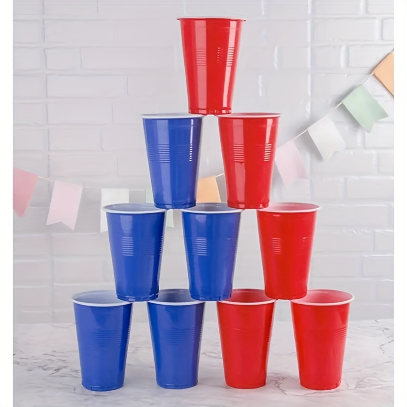 Beer Pong Cup Set With Funny Challenges, 20 Reusable Red Cups & 6 Ping
