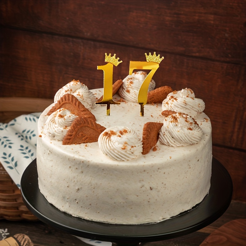 Couronne en acrylique joyeux anniversaire pour gâteau 0-9 gâteau