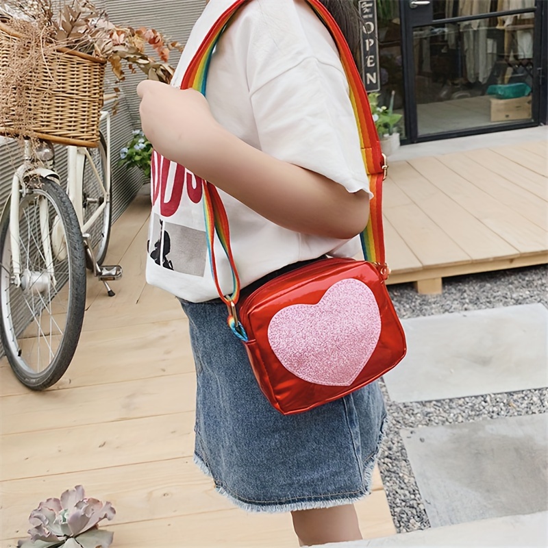 Girl Princess Side Bag Cute Laser Crossbody Bags for Girls Pearl