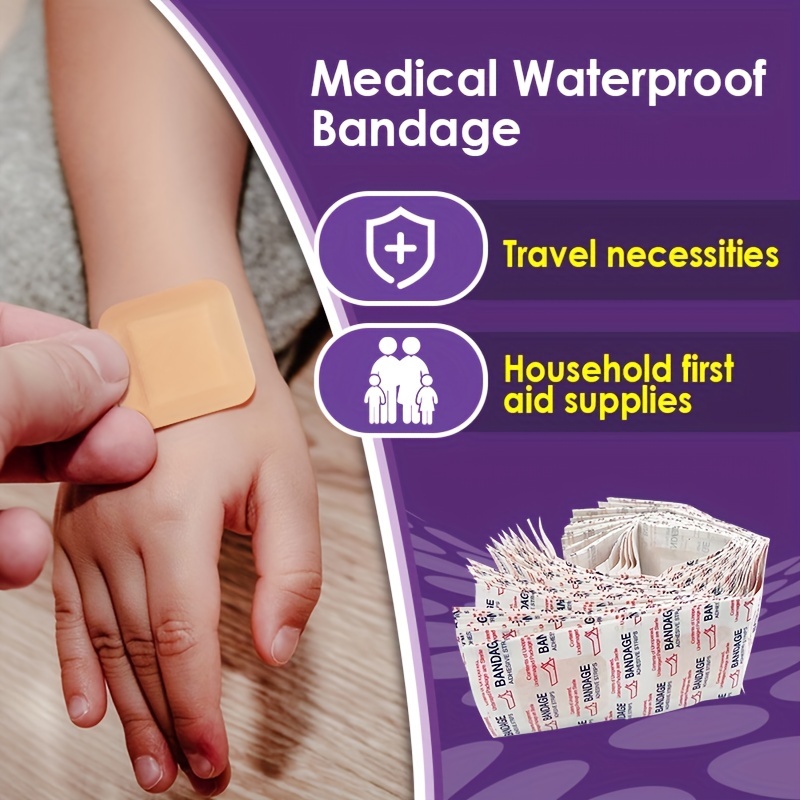 100pcs/pack Waterproof Wound Adhesive Paster Medical Anti-bacteria Band Aid  Bandages Sticker Home Travel First Aid Kit Supplies - First Aid Kits -  AliExpress