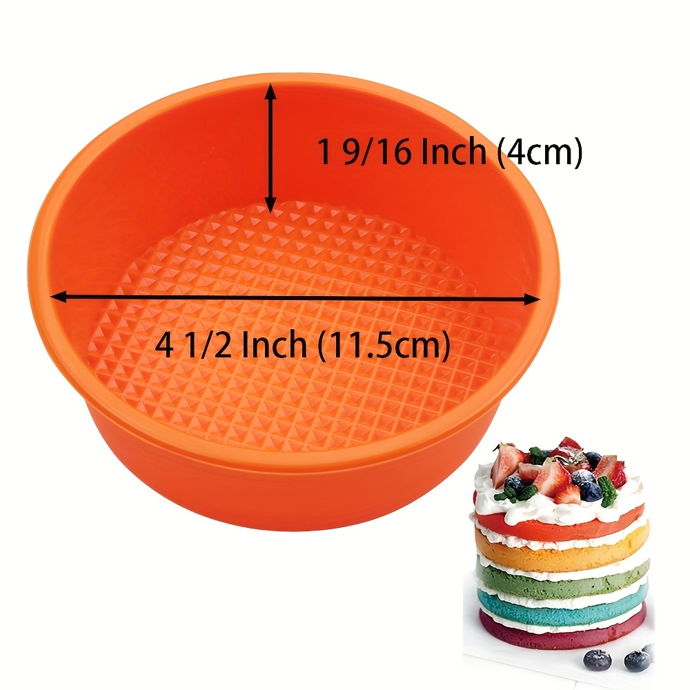 Webake round silicone 4 Tiered cake layer tin cake pan set,6 Inch, 5 I