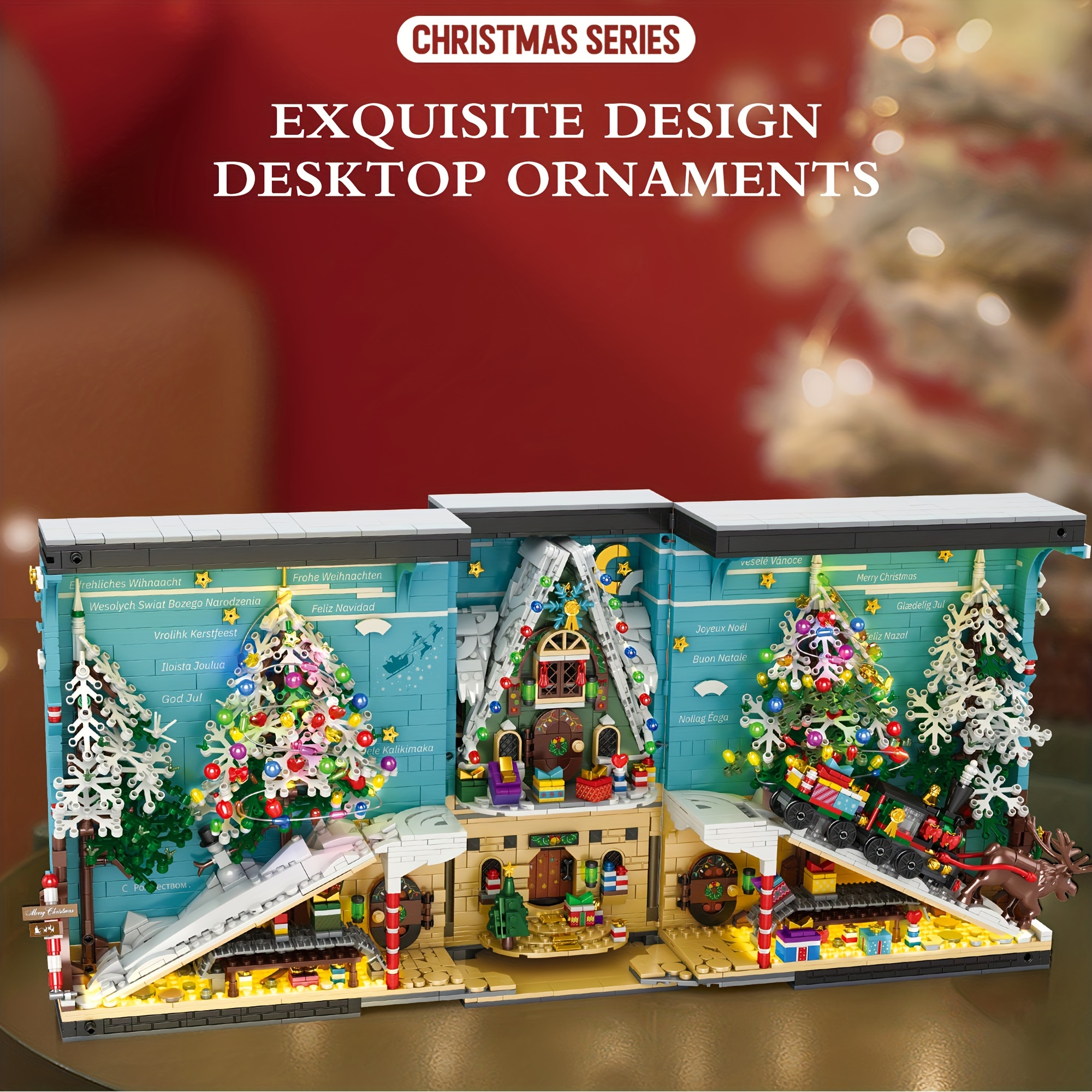 Reobrix No.66033 Christmas Themed Book Archive Building Kit With ...