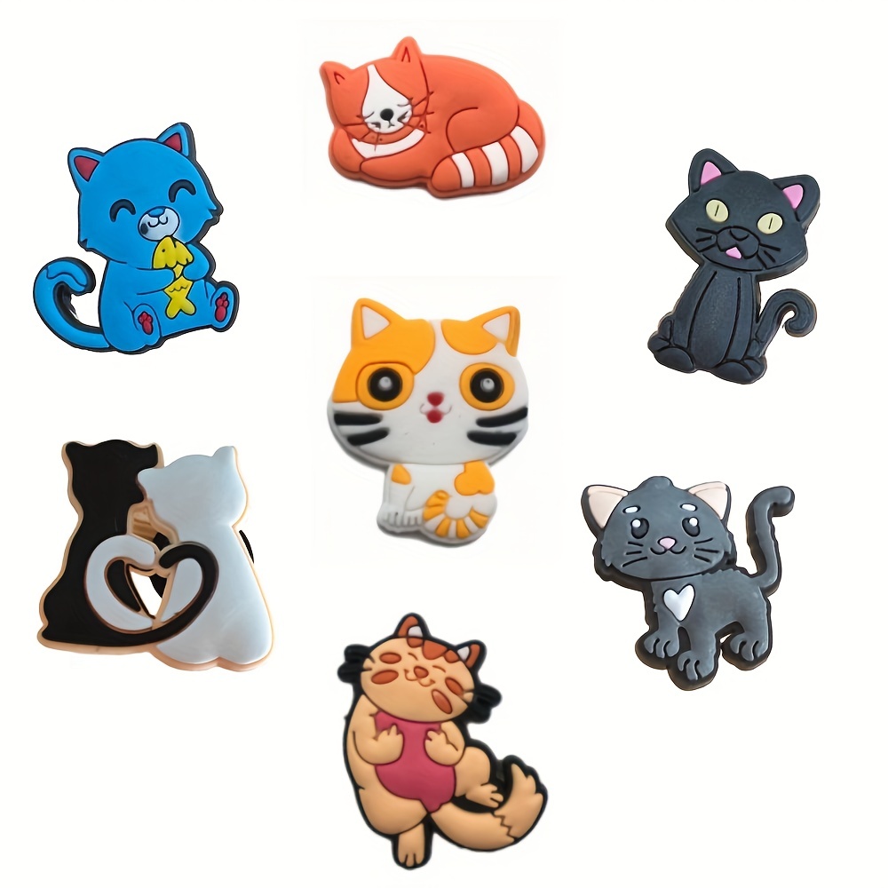 3d Cute Cat Series Shoes Charms For Clogs - Temu