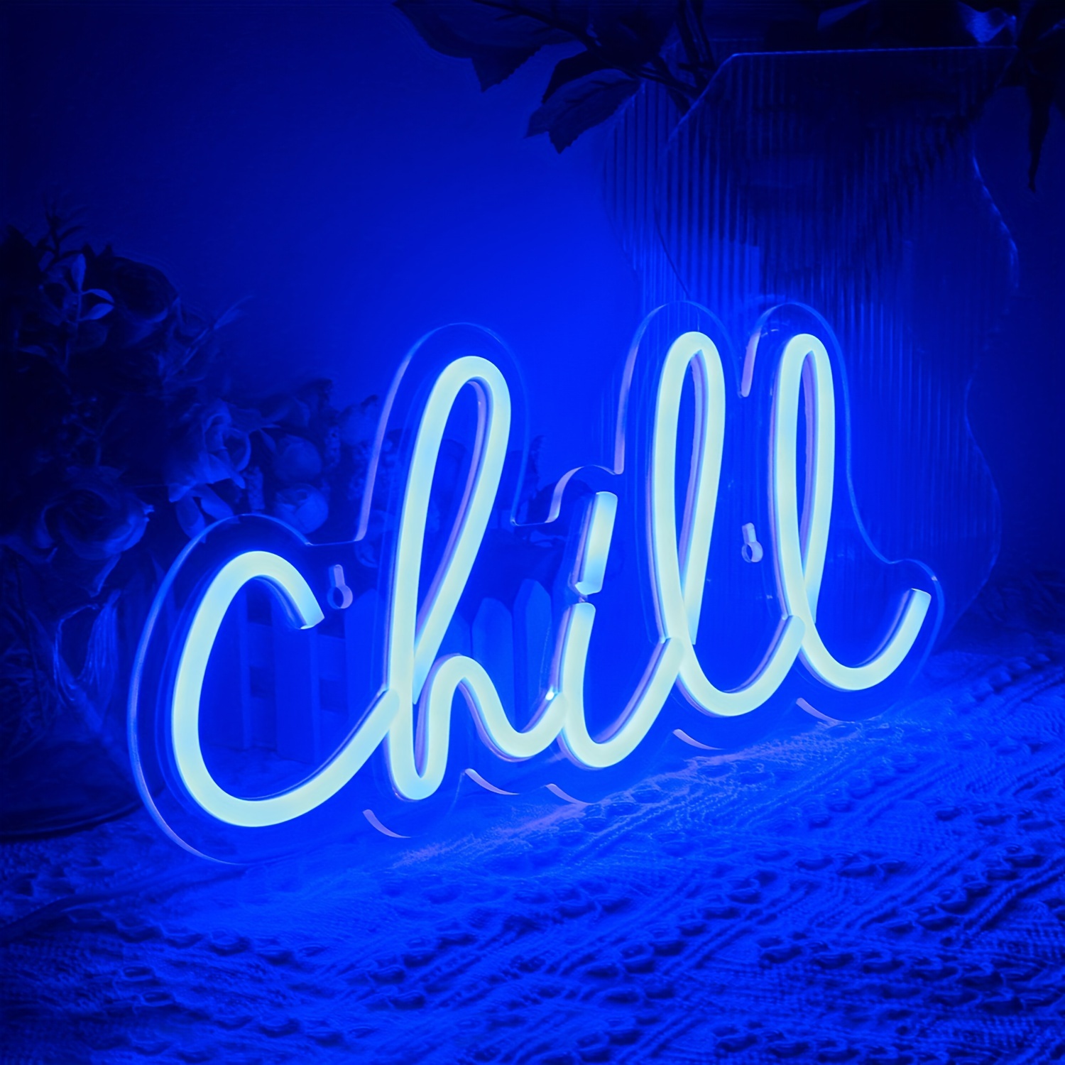 1pc chill blue neo wall decorate club party neon light gifts for her shop home bedroom cave atmosphere led neon light wall hanging light birthday gift lamps christmas valentines day new year decor