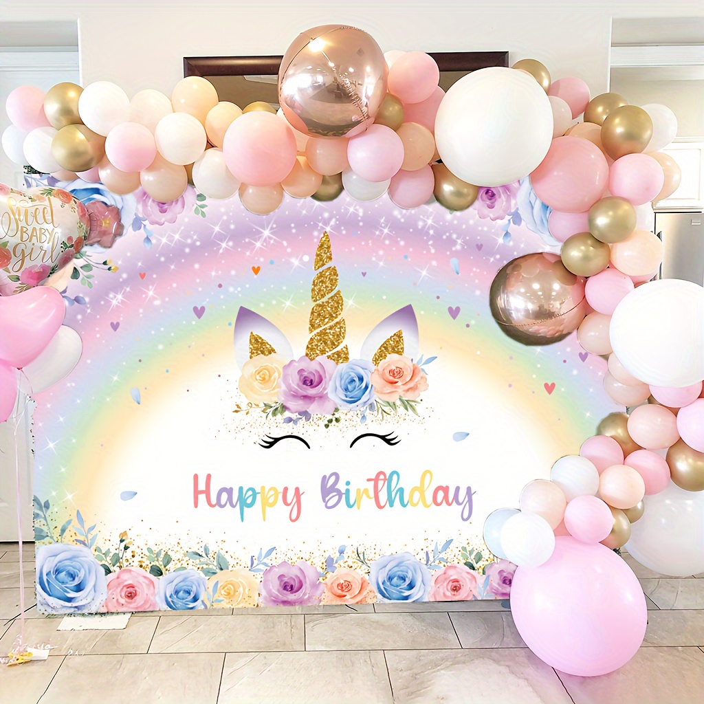 Rainbow Unicorn Birthday Decorations Unicorn Party Rainbow Party Decorations  