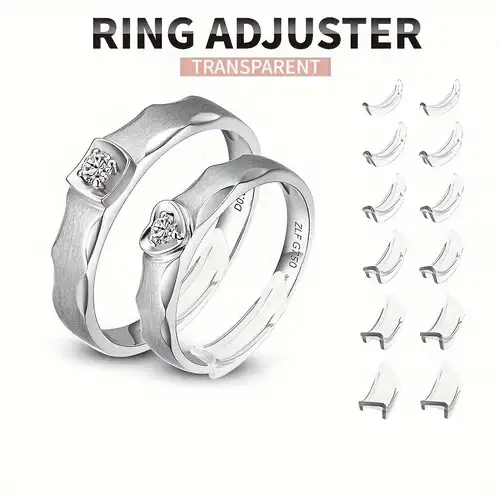 Invisible Ring Size Adjuster for Loose Rings Ring Adjuster Fit Wide Rings with Jewelry Polishing Cloth (FOR Wide Rings)