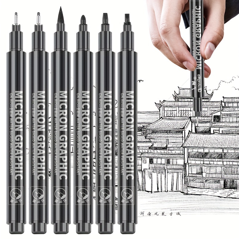 12PCS 12 Color Needle Micron Drawing Pen Set for Sketch Art