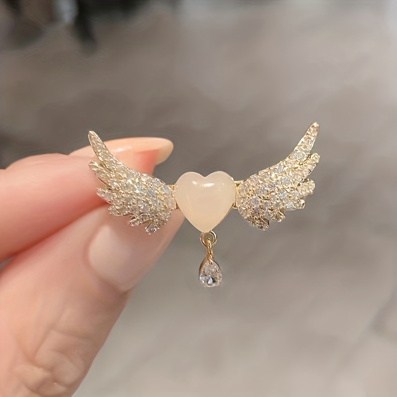 Pin, Sublimation Decorative Pin Broach #2 Heart with Wings