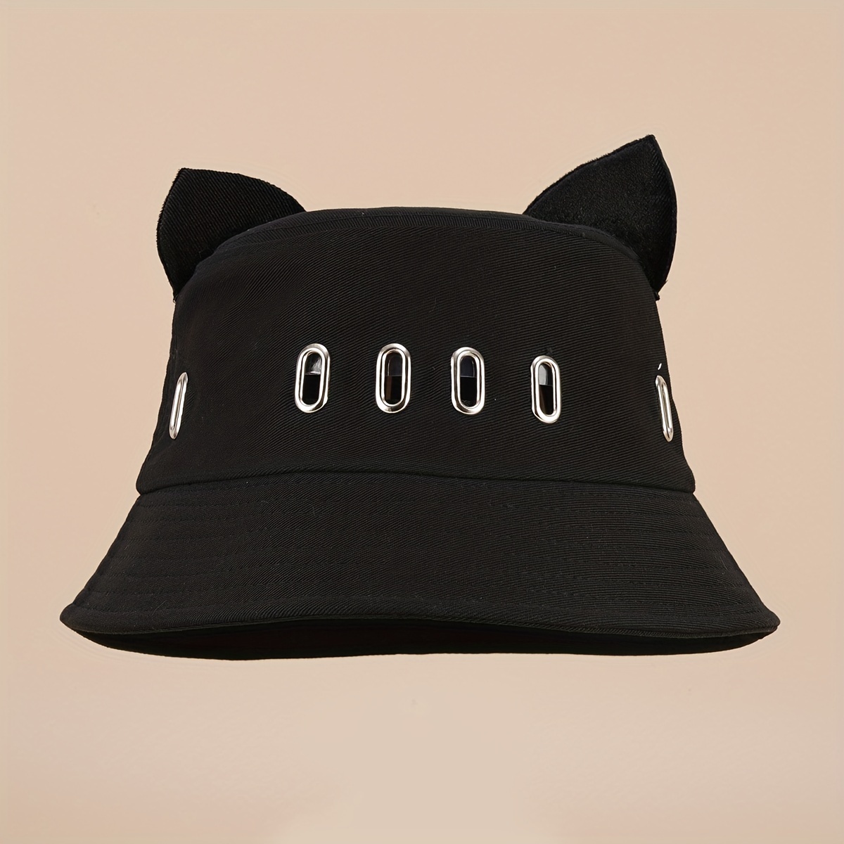 Y2k Hollow Cat Ears Bucket Hat Couple Hip Hop Casual Basin - Temu Canada