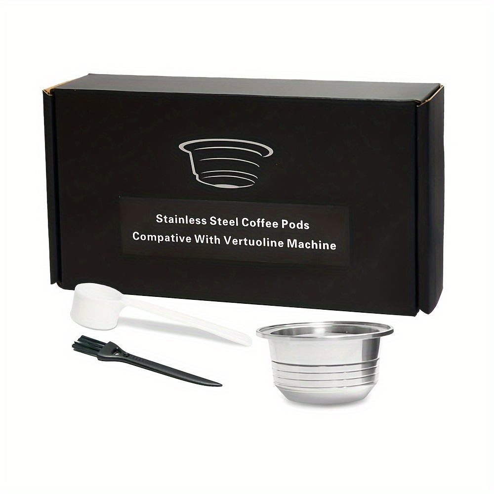5pcs Cápsulas de café recargables Vertuo reutilizables (marrón 150ml, 5)