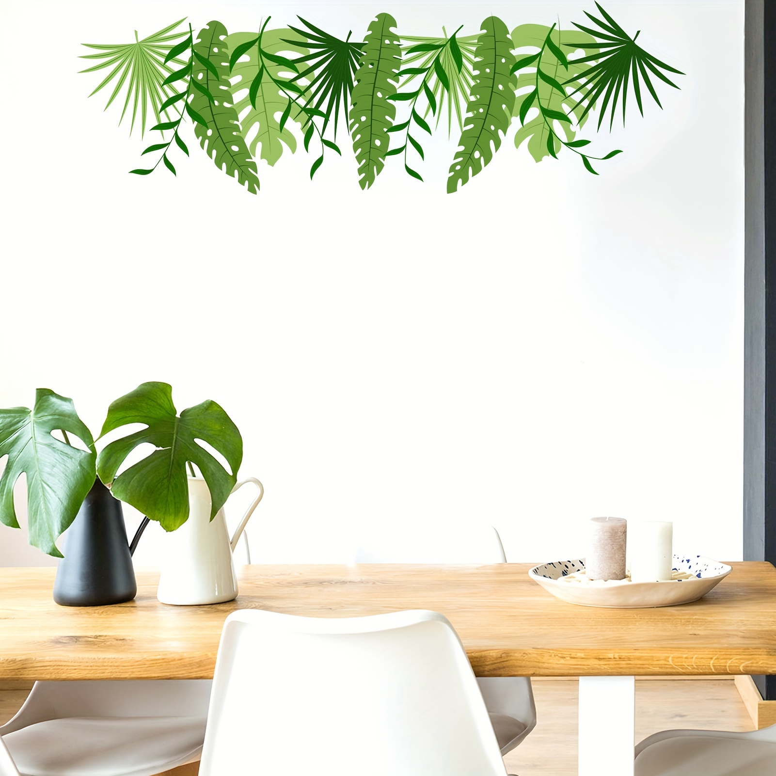 Wall Sticker Green Plant Wall Decals Hanging Leaves Wall - Temu