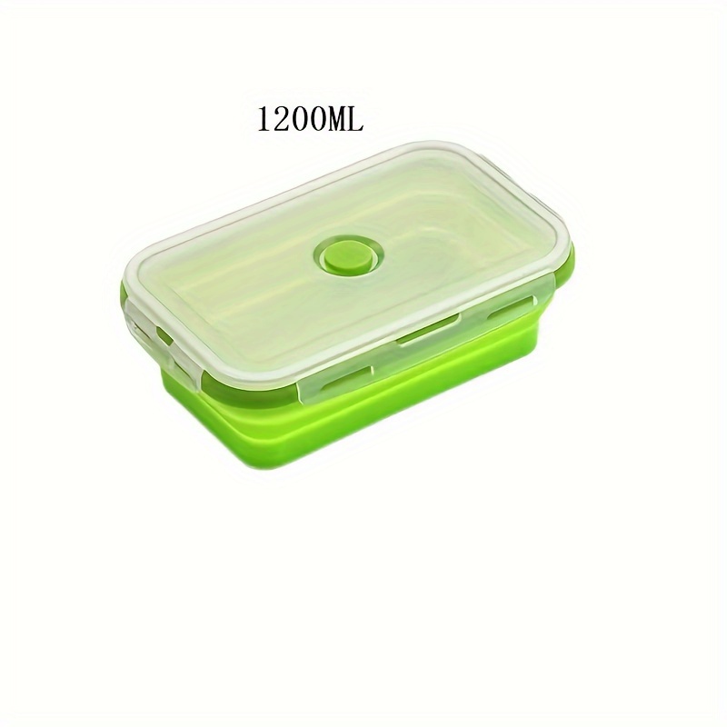 Collapsible Food Storage Containers with Lids - Silicone Container -  Adjustable Food Storage Container - Bento Collapsable Lunch Box -  Collapsible