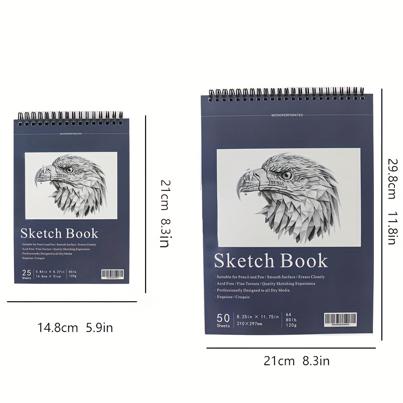 Sketch Book Top Spiral Bound Sketch Pad ( /100gsm) Acid Free - Temu
