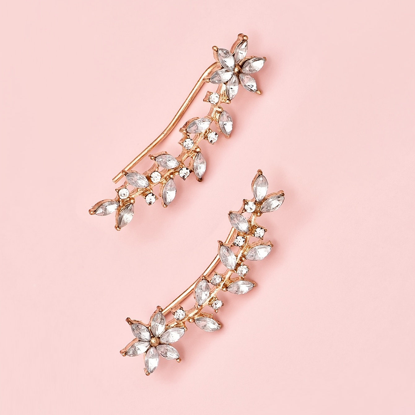 Leaf Branches Dangle Clip-On Earrings for Women