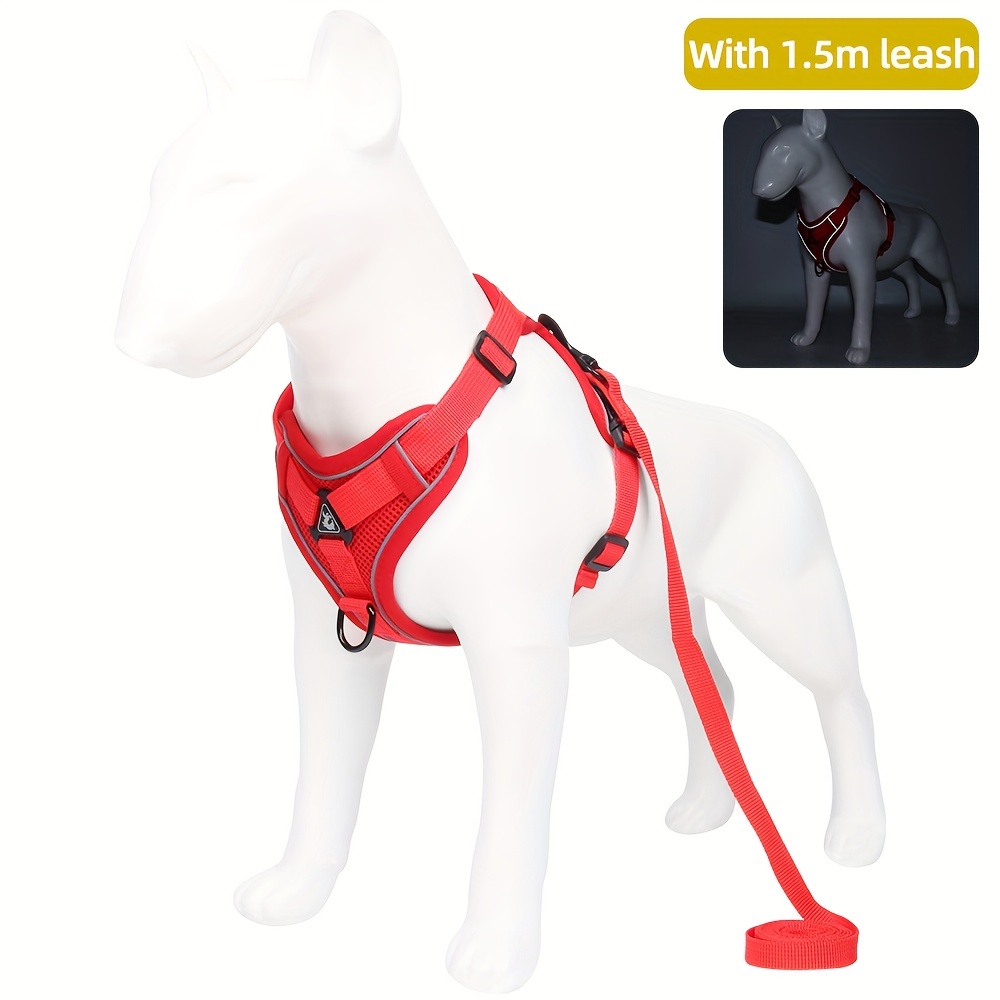  Reflective Small Dog Harness -English Bulldog- Easy Walk Dog  Harness- Small Secure Dog Harness-Adjustable Small Dog Harness (Beige, S) :  Pet Supplies