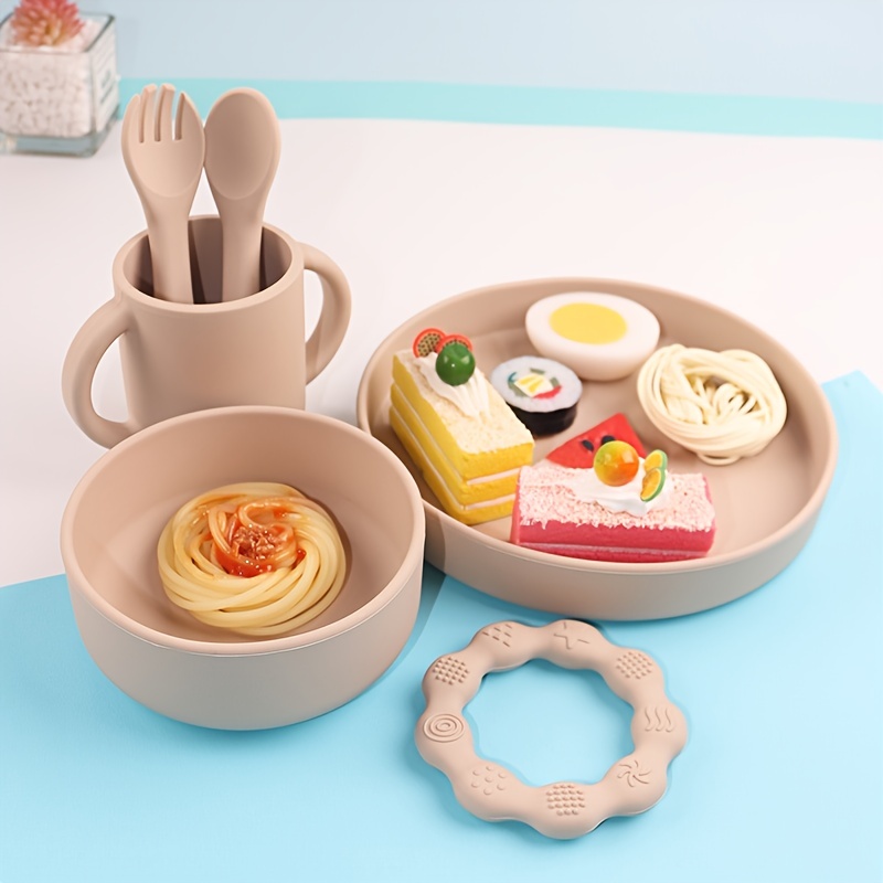 Set Cucchiaio E Forchetta Tovagliette In Silicone Bambini 3 Pezzi/set,  Piatto Design Diviso, Piatto Piano Allenamento Autoalimentazione Senza Bpa,  Lavabile In Lavastoviglie Microonde - Prima Infanzia E Maternità - Temu  Italy