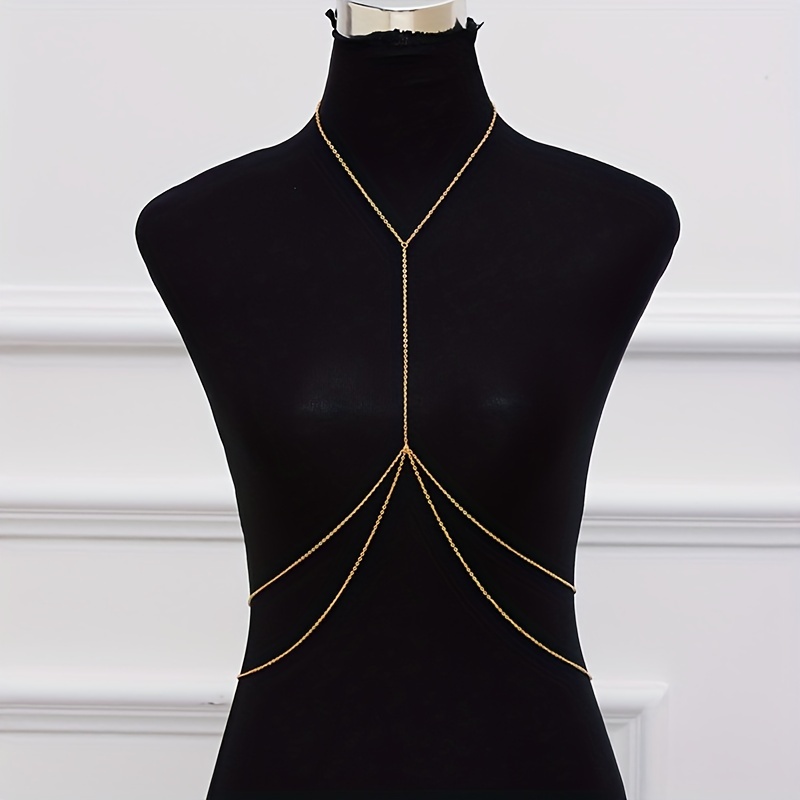 Body Chain for Women Body Necklace Bralette Bra Bikini Chest Chain Jewelry  price in UAE,  UAE