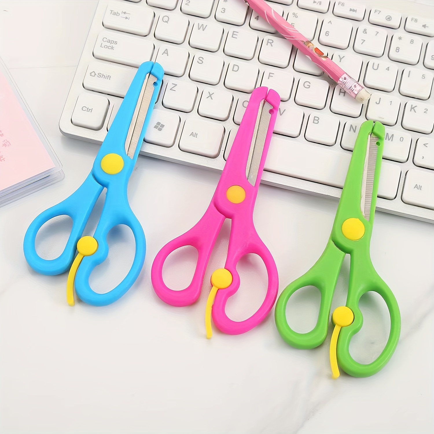 Plastic Safe Art Scissors Creative Crafts Scissors Paper - Temu