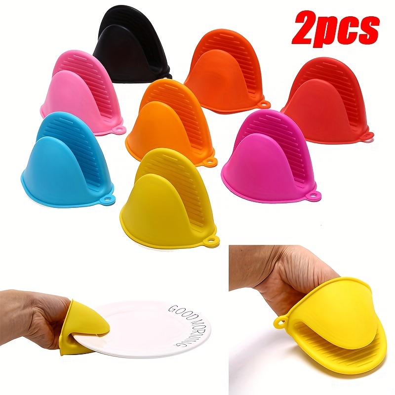 Mini Silicone Oven Mitts/Oven Mitts Heat Insulation/Oven Gloves/Protecting  Fingers Mini Oven Hand Clips